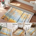 thumbnail image 5 of 2x3 Ft Entryway Area Rug, Fall Forest Kitchen Rug Runner Washable Floor Mat, Watercolor Orange Branches Non Slip Indoor Door Mat Throw Carpet for Bathroom Living Room Bedroom, 5 of 8