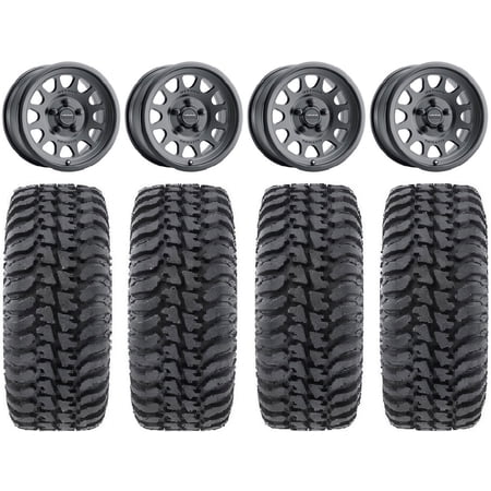 Method 414 15 Wheels Bk +13mm 32 Regulator Tires Polaris RZR Turbo R & Pro R Ranger 1500 Xpedition