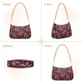 thumbnail image 2 of Abstract Red Rose Flower Watercolor Womens Chain Shoulder Bag Tote Handbag Clutch Hobo Purse with Zipper for Travel Casual, 2 of 7