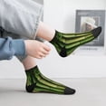 thumbnail image 5 of Goofa Green Bamboo Fence1 Pattern Non Slip Socks with Grips for Elderly, Crew Socks Yoga Hospital Socks Cushioned Sole Gripper Socks for Men Women, 5 of 5