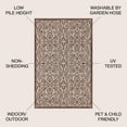 thumbnail image 4 of JONATHAN Y SANTA MONICA 5' Square Area Rug, Madrid Vintage Filigree Textured Weave - Taupe/Espresso, SMB107C-5SQ, 4 of 5