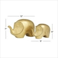 thumbnail image 3 of 7", 6"H Gold Ceramic Elephant Sculpture, by CosmoLiving by Cosmopolitan (2 Count), 3 of 8