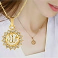 thumbnail image 2 of K-KED 18K Gold Plated God Allah Pendant Necklace Sweater Chain Luck Delicate Jewelry Women Gift, 2 of 4