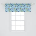 thumbnail image 2 of Ambesonne Swimming Window Valance, Floating Cartoon Motif Art, 54" X 18", Turquoise and Multicolor, 2 of 3