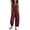 #01Wine, variant on Jumpsuits for Women Wide Leg Casual Sleeveless V Neck Button Front Linen Jumpsuits Loose Fit Rompers Jumpers Summer Work Party Outfit Black XXL
