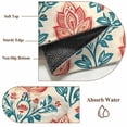thumbnail image 6 of 3'x5' Area Rugs, Teal Red Botanical Indoor Outdoor Area Rug for Living Room Bedroom, Vintage Watercolor Flower Plant Washable Bathroom Rugs Kitchen Floor Carpet Mats Home Decor Aesthetic, 6 of 8