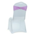 thumbnail image 6 of MDS Pack of 10 Spandex Chair Sashes Bow Ties With Buckle for Wedding - Light Purple, 6 of 8