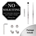 thumbnail image 6 of Uflashmi No Soliciting Yard Sign for House Yard with Stake, Metal, Black and White, 10 x 28 in, 6 of 8