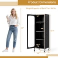 thumbnail image 2 of Costway 5-Tier Metal Storage Cabinet Tall Narrow Kitchen Pantry with Adjustable Shelves & Semi-Transparent Door, 2 of 9