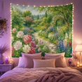 thumbnail image 2 of Peonies and Wildflowers in a Sunny Garden, Romantic Cottagecore Print for Home Decor Enthusiasts, Floral Impressionist Art, Birthday Gift, Tapestry Wall Hanging for Bedroom and Living Room, 2 of 7