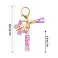 thumbnail image 3 of EGYMEN Purple Tassel Initial Keychain, Cute Resin Letter Keychain for Women, Personalized Name Keychain Accessory, Stylish Car Keychain for Wallet and Backpack, 3 of 6