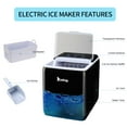 thumbnail image 3 of Portable Compact Electric Ice Cube Maker Machine, Automatic Countertop Ice Cube Maker Machine with Ice Scoop & Basket, Fast Ice Maker 44lb in 24 Hours, Self-Cleaning Ice Maker for Office Bar, T134, 3 of 15