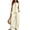 Beige, variant on Womens 2 Piece Outfit Sets 100% cotton V-Neck Button-Front Blouse & Matching Flowy Trousers