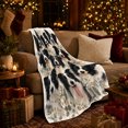 thumbnail image 3 of Nine Border Collie Portraits Cream-White, Playful Pet Portrait Pattern, Warm Flannel Blanket for Living Room and Bedroom, Dog Moms Mother's Day Gift, Pet Lover Home Decor, 3 of 9