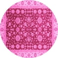 thumbnail image 1 of Ahgly Company Indoor Round Oriental Pink Traditional Area Rugs, 6' Round, 1 of 4