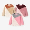 thumbnail image 3 of PatPat Kid Girl Sweet Colorblock Fleece Pullover Sweatshirt Size 5-12, 3 of 7