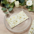 thumbnail image 5 of Balsa Circle 50 White and Gold Plain Soft 2 Ply Rectangular Table Paper Napkins with Magnolia Flowers Print Party Events Decorations, 5 of 8