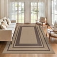 thumbnail image 3 of Washable Rug 6x9 for Bedroom Large Living Room Rug with Rubber Backing Casual Striped Border Throw Carpet Modern Contemporary Area Rug for Dining Room Nursery Entry, 3 of 8