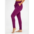 thumbnail image 2 of DEVOPS 2 Pack Women's Yoga Jogger Pants with Side Pocket Sweatpants (Medium, Black/Purple), 2 of 5