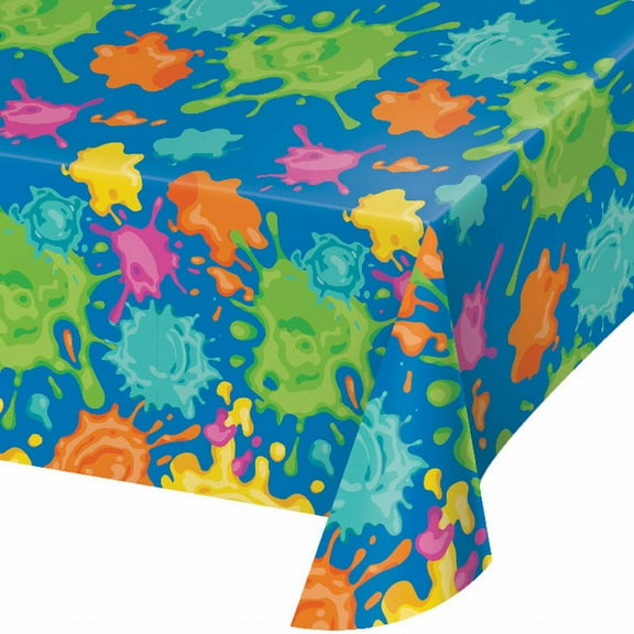 Colorful Splatter Paper Tablecloth