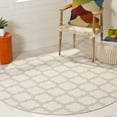 thumbnail image 2 of SAFAVIEH Montauk Proinsias Geometric Cotton Area Rug, Grey/Ivory, 6' x 6' Round, 2 of 8