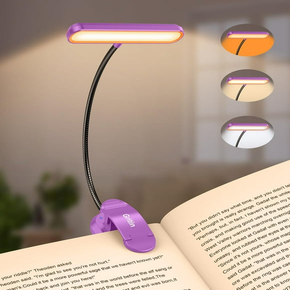 Book Light Gritin recargable con 19 LED, 3 temperaturas de color