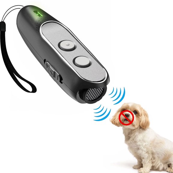Ultrasonic Anti Bark Device for Dogs - Variable Frequency, Rechargeable Handheld Bark Deterrent and Training Tool with 16.4 Ft Range