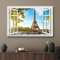 thumbnail image 2 of wall26 Canvas Print Wall Art Window View Paris Eiffel Tower Along The Seine Nature Wilderness Photography Modern Art Rustic Scenic Colorful Ultra for Living Room, Bedroom, Office - 16"x24", 2 of 5