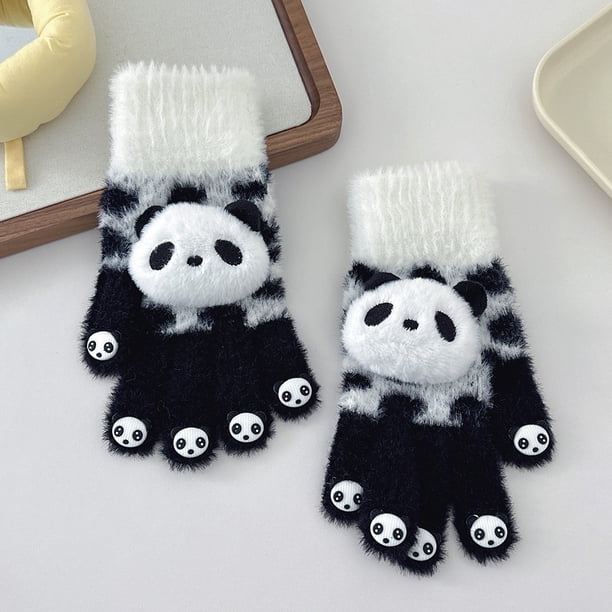 Guantes de terciopelo de invierno, guantes gruesos y cálidos, guantes para mujer, guantes para exteriores a prueba de frío, guantes para mujer