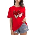 thumbnail image 4 of Shadoumai Valentines Shirts for Women Retro Candy Heart Printed Short Sleeve Casual Graphic Tee Tops, 4 of 5
