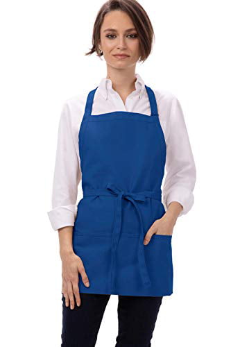 Full-Length Apron Adjustable Length Pockets Uniform Restaurant Food Service A520 