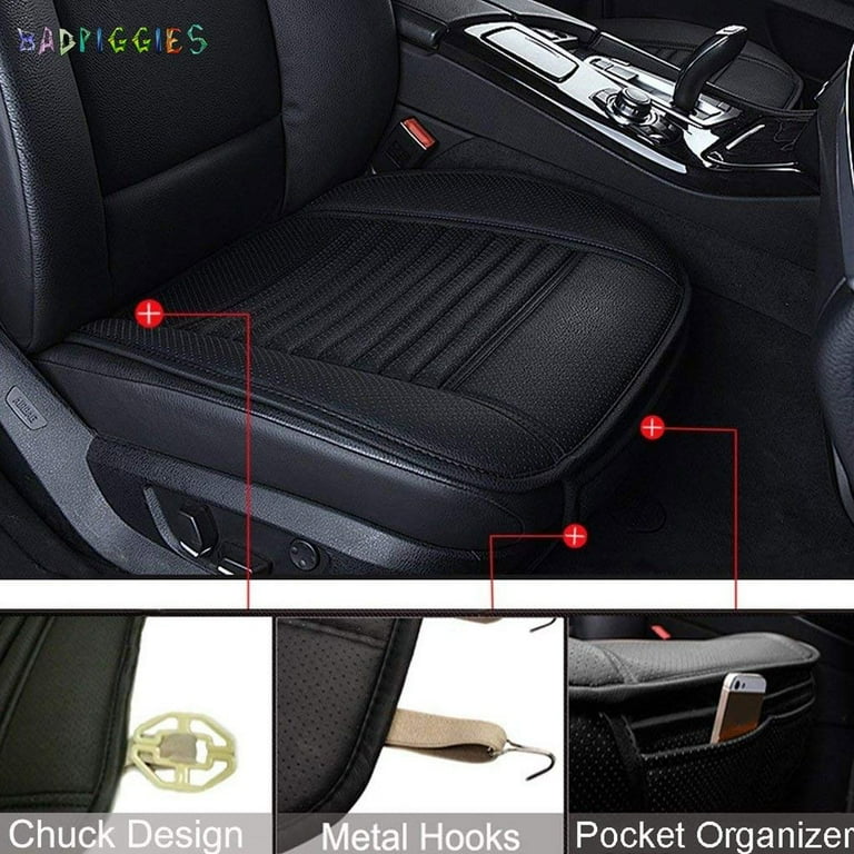 Unique Bargains Car Front Seat Cover Breathable Plush Pad Mat Chair Cushion  Universal 2 Pcs Gray 19.29x18.50