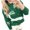 Green, variant on Herrnalise Women's Knitted Crop Tops Fashion Round Neck Christmas Print Comfortable Long Sleeve Loose Sweater Top Pullover Jumper Sweaters
