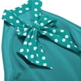 thumbnail image 6 of IWEMEK Women 1950s Vintage Polka Dot Swing Dress with Bow Tie Neck Sleeveless Cocktail Party Prom Tea Evening Dresses M Lake Blue, 6 of 10