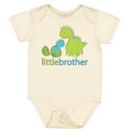 thumbnail image 3 of Inktastic Dinosaur Little Brother Green Boys Baby Bodysuit, 3 of 5