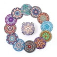 thumbnail image 1 of 12pcs Diamond Art Coasters With Holder Diy Mandala Pattern Strong Adhesion Diamond Painting Kits For Crafts, 1 of 8
