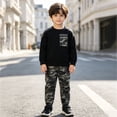 thumbnail image 5 of YWIYIUD Toddler Baby Boy Clothes Sets 2 Piece Long Sleeve Pullover Sweatshirt and Sweatpants Clothing Sets Fall Winter Warm Tracksuit Sets Kids Sweatsuit Outfits for Toddler Boys 5-7 Years, 5 of 5