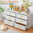 thumbnail image 6 of Elegant Metal 3-Drawer Dresser for Bedroom, Clothes Storaeg Chest for Closet, Farmhouse Dressers & Chests of Drawers with 3 Large Drawers,White, 6 of 6