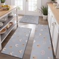 thumbnail image 2 of Blue Boho Bohemia Rainbow Hearts Pattern Kitchen Rugs Sets Of 3,Kitchen Runner Rugs Non Skid Washable,Decorative Kitchen Floor Mats for Kitchen,Sink,Laundry,17"x30"+ 17"x47" + 17"x59", 2 of 6