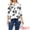 White, variant on DARING DIVA Women's High Low Floral 3/4 Sleeve V Neck Asymmetrical Blouse S White