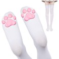 thumbnail image 2 of Calcetín de Almohadilla de Pata de Gato Calcetines Altos de Muslo Kawaii de Novedad para Niña con Almohadillas de Gato en los Pies FLhrweasw Para estrenar, 2 of 8