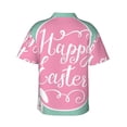 thumbnail image 4 of Happy Easter Men'S 3d Print Casual Button Down Shirts, Novelty Hawaiian Short Sleeves L, 4 of 8