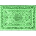 thumbnail image 1 of Ahgly Company Indoor Rectangle Medallion Emerald Green Traditional Area Rugs, 2' x 4', 1 of 4
