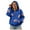 Blue, variant on felwors Womens Game Day Sweatshirts Football Sequin Hoodies Tailgate Outfits Long Sleeve Zipper Sweaters with Pocket White, XXL
