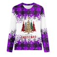 thumbnail image 4 of Jienlioq Mode Femmes Décontracté Manches Longues Imprimé Col Rond T-Shirt Ample Blouse Tops, 4 of 4