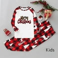 thumbnail image 2 of Odeerbi Christmas Pajamas for Family Holiday Long Sleeve Family Christmas Pajamas Matching Sets Kids Christmas Plaid Printed Blouse Tops + Pants Sleepwear Family Matching PJs Set Red, 2 of 5