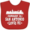 thumbnail image 3 of Inktastic Someone in San Antonio Loves Me Texas Boys or Girls Baby Bib, 3 of 4