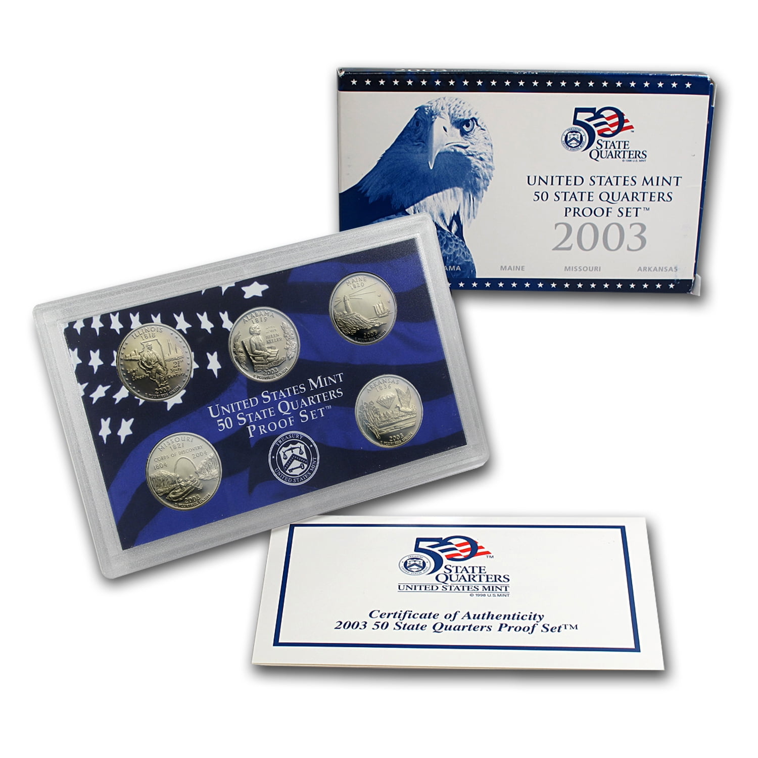2002 PROOF SET INCLUDES THE STATE QUARTERS...FREE SHIPPING AS ALWAYS 