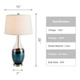 thumbnail image 3 of Modern Table Lamps Set of 2,Transitional Table Lamp for Living Room, Contemporary Glass Table Lamp for Bedroom, Nightstand, Hotel, 3 of 3