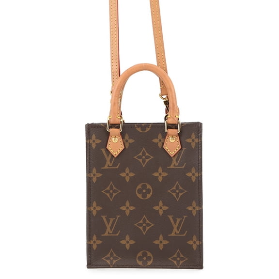 Pre-Owned Louis Vuitton Petite Sac Plat Monogram Handbag M81295 2-way Shoulder Bag (Good)